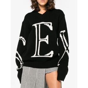 Ashley Williams Oversized Wool Sweater Small S Graphic